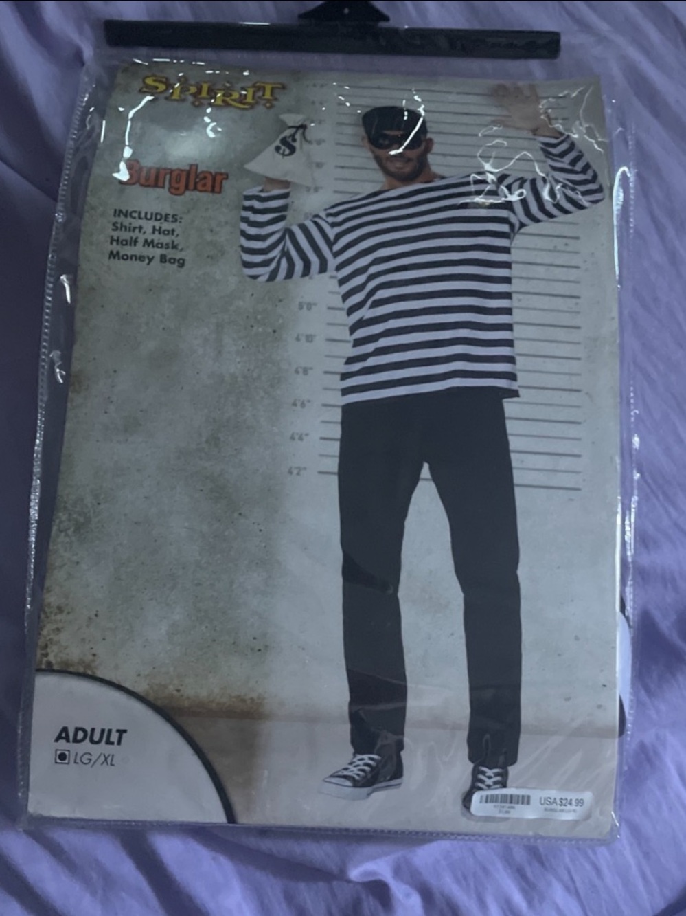 Spirit Men's Black Jogger-Style Costume Pants